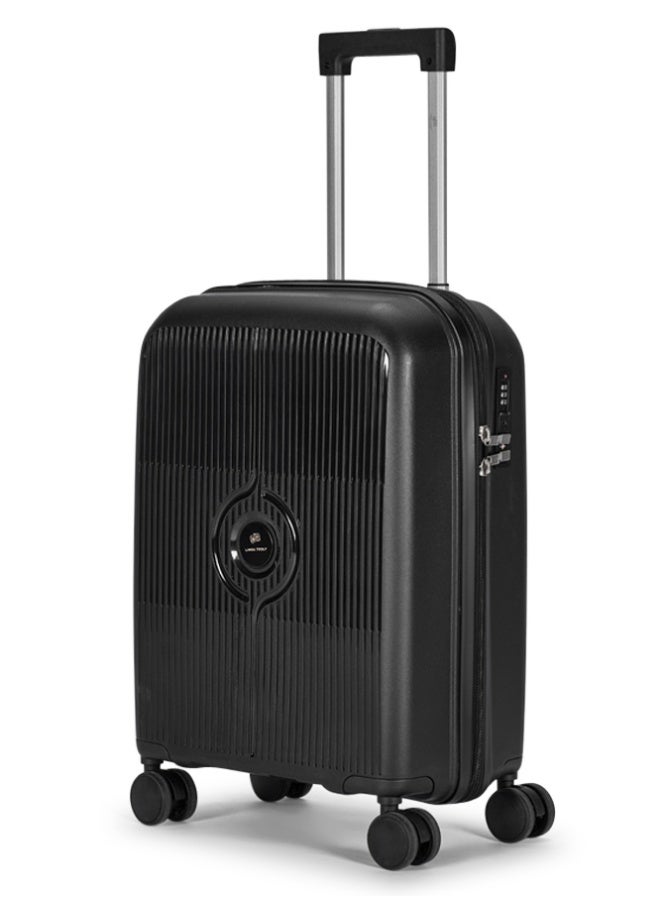 LIMRA Travel Bags 4-Piece Hard Shell Luggage Set Durable Polypropylene Suitcases with Spinner Wheels Dark Black - Image 3